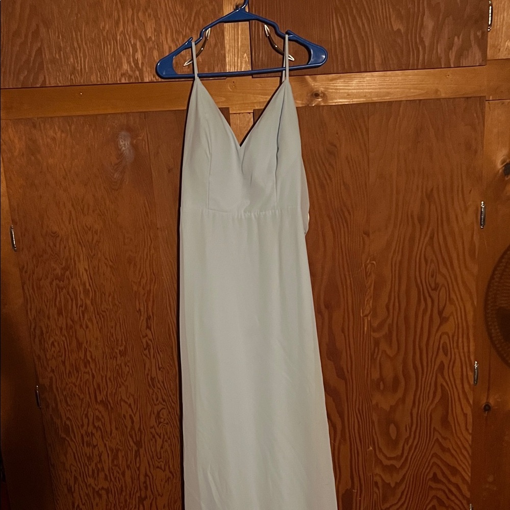 Elegant light blue Sleeveless Dress